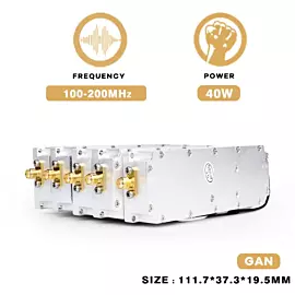  100-200MHz 40W Anti Fpv Uav Drone Interceptor GaN Signal Blocker Jammer Module for Anti GPS Dji Drones Signals
            