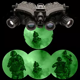  Grade Ground Panoramic Night Vision Goggles Four Eyed Night Vision Security System
            