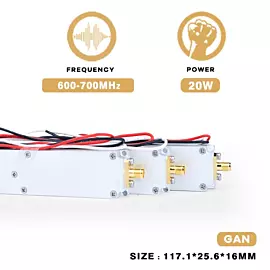  20W 600-700MHz GaN Module Drone Countermeasure Module Uav signal Amplifier RF Anti Drone
            