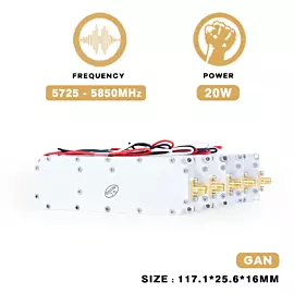  20W 5725-5850MHz Efficient Anti-Drone Module Drone Signal Jammer Effective Drone Interference
            