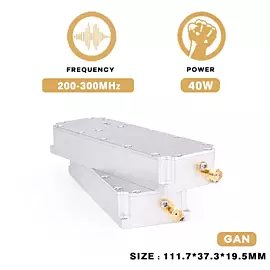  40W 200-300MHz Anti Drone Uav Vco Source GaN Power Amplifier RF Blocking Anti-Drone Jamming Signal System PA C-Uas Module
            