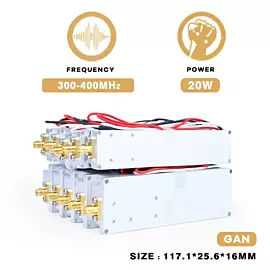  20W 300-400MHz Anti Drone GaN Module Signal Blocker System Equipment Uav Fpv Drone Device C-Uas RF Power Amplifier Modules
            