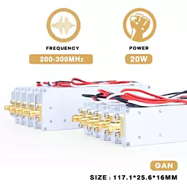  20W 200-300MHz Anti Drone Uav Fpv Jamming Module System Equipment Blocking Device C-Uas RF Power Amplifier Modules with GaN
            