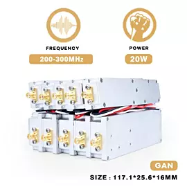  20W 200-300MHz GaN Vco Anti-Drone Power Amplifier Module Uav C-Uas Signal Interceptor Jamming and Blocking
            