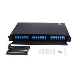 1u 19" Rack Mounted ODF 24/48 Port Optical Fiber Patch Panel, Sc/LC Rack-Mounted Panel