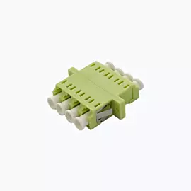 Czvz Om5 LC Fiber Optic Adapter Quad Optical Fiber Coupler, Lime Green