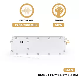  2.4G 2400-2500m 50W GaN RF Power Amplifier Drone Counter Module for Anti Drone System Mavic3 Fpv Djis Autel Anti Fpv
            