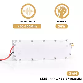  50W Customisable Ulf RF Power Amplifier Module 100-200MHz Module Drone Counter Anti-Drone Jamming
            