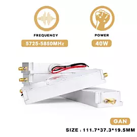  40W 5.8g Anti Drone Jammer Module GaN Signal Blocker for Fpv Jamming
            