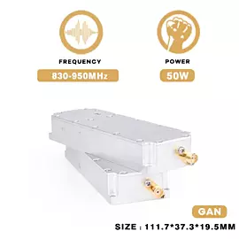  50W 830-950MHz Drones Jammer Fpv Signal Module Shielding Device Blocker GaN Interceptor with GaN
            
