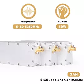  Anti Fpv Drone Jammer Module GaN for 50W 5150-5350MHz Signal Jamming Blocker Device
            