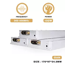  100W 300-400MHz Fpv Anti Dji Drone GPS Signal Blocking Jammer Module with GaN Power Amplifier PA
            
