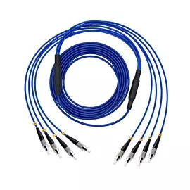 FC/Upc Armored Optical Fiber Patch Cord, Singlemode, 4 Core Fiber Optic Cable Sc/LC/FC/St