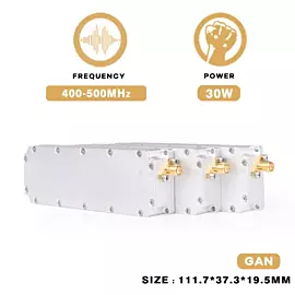  30W 400-500MHz Power Amplifier Module for Drone Jamming Device Uav GaN PA Anti Drone Shielded Counter Jamming System
            