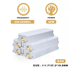 30W 500-600MHz PA Power Amplifier Signal Blocking System Device Anti Fpv Uav Drone Module with GaN Anti-Jamming Technology
            