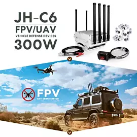  6 Channel 720-1050MHz 1.5g 2.4G 5.8g 300W Installation-Free Vehicle Mounted for Car Use Device Uav Fpv Drone Jamming Blocking Defence System Anti-Drone Jammer
            