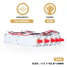  20W New 720-830MHz Anti Fpv 700MHz Blocker Disruptor Wireless Signal Anti Drone Module Blocking RF Sweep Source
            