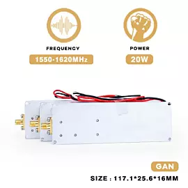  Factory Direct 20W 1550-1620MHz Anti Drone GPS Signal Jamming GaN Module Power Amplifier for Anti Dji Drones Fpv Uav
            